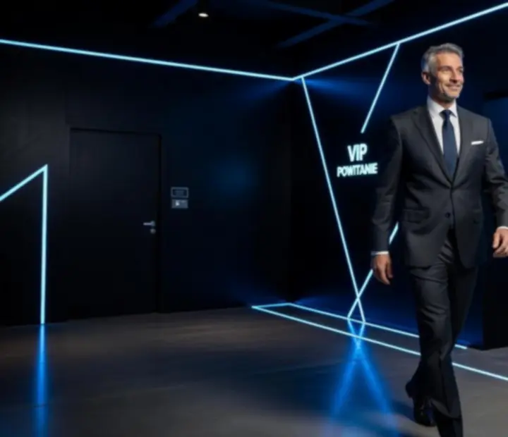 Reakcja VIP-ów na spektakularną cyber-neonową scenę podczas gali